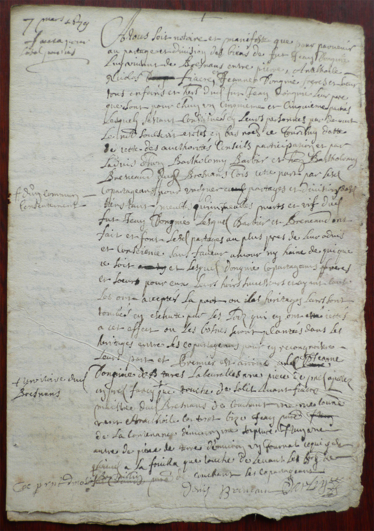 1679 03 07 partage biens jean dougnier p1